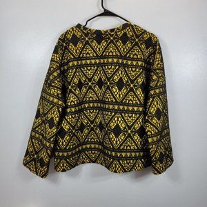 Zara  Eyelet Lace Cut Long Sleeve Sweater Top